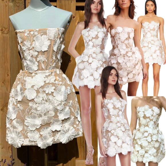 🆕 BRONX & BANCO 🧿 NWOT Jasmine Maraya White Mini Dress - Sz XS - US 2